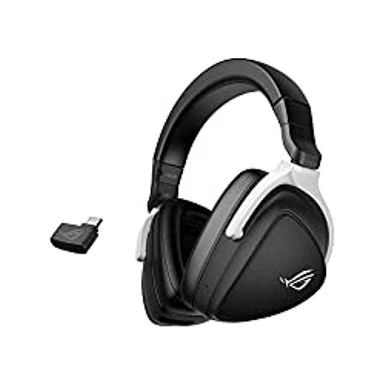 ASUS ROG Delta S Wireless Gaming Headset (AI Beamforming Mic, 7.1 Surround Sound, 50mm Drivers, Lightweight, Low-Latency, 2.4GHz, Bluetooth, USB-C, For PC, Mac, PS4, PS5, Switch, Mobile Device)-Black