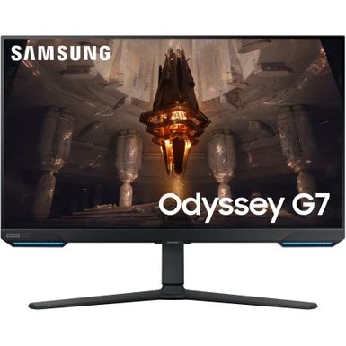 Samsung - Odyssey G7 28β 4K UHD IPS AMD FreeSync Premium Pro & G-Sync Compatible Smart Gaming Monitor (DisplayPort, HDMI) - Black