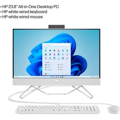 HP - 23.8" Full HD Touch-Screen All-in-One - Intel Core I3 - 8GB Memory - 512GB SSD - Starry White - Image 3