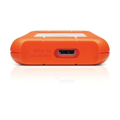 LaCie 2TB Rugged Mini Portable External Hard Drive, 5400 RPM, USB 3.0/2.0, Up To 5Gbps USB 3.0 Transfer Rate, Orange - Image 2