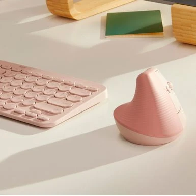 Logitech - Lift Vertical Wireless Ergonomic Mouse With 4 Customizable Buttons - Rose - Image 7