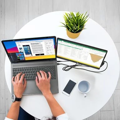 SideTrak - Swivel Attachable Portable 14" Monitor - Black - Image 7