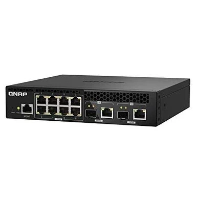 QNAP QSW-M2108R-2C Web Managed Half-Width Rackmount Switch, With Two 10GbE SFP+/RJ45 Combo Ports And Eight 2.5 Gigabit Port - Image 3