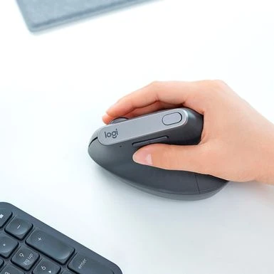 Logitech - MX Vertical Advanced Wireless Optical Ergonomic Mouse With USB And Bluetooth Connection - Graphite - Image 7