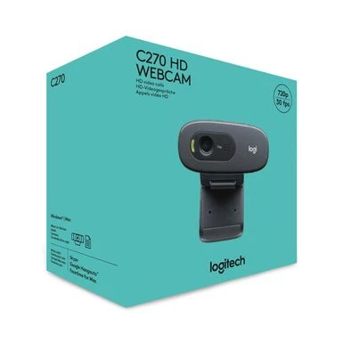 Logitech - C270 1280 X 720 Webcam With Noise-Reducing Mics - Black - Image 4
