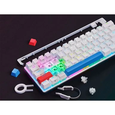CORSAIR - K70 Pro Mini Wireless 60% RGB Mechanical Cherry MX SPEED Linear Switch Gaming Keyboard With Swappable MX Switches - White - Image 5