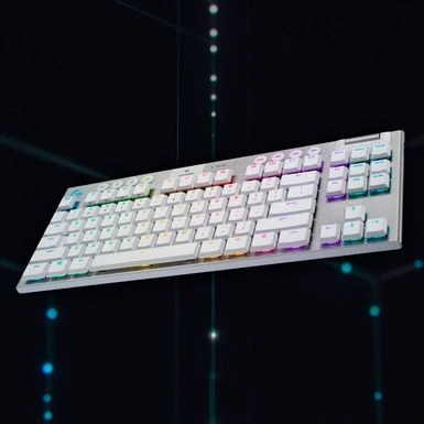 Logitech - G915 LIGHTSPEED TKL Wireless Mechanical GL Tactile Switch Gaming Keyboard With RGB Backlighting - White - Image 7