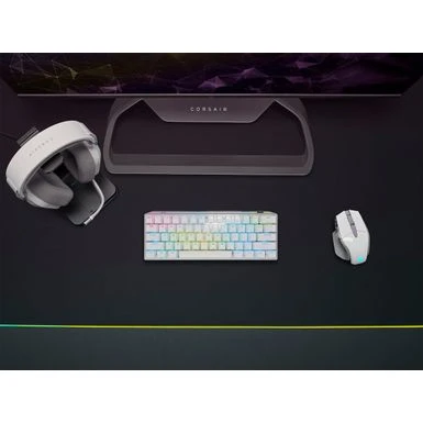 CORSAIR - K70 Pro Mini Wireless 60% RGB Mechanical Cherry MX SPEED Linear Switch Gaming Keyboard With Swappable MX Switches - White - Image 4