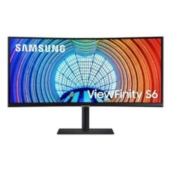 Samsung - ViewFinity S65UA 34" LED Curved Ultra-WQHD FreeSync Monitor With HDR10 (USB Type-C, HDMI, DisplayPort, LAN, USB) - Black