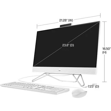 HP - 23.8" Full HD Touch-Screen All-in-One - Intel Core I3 - 8GB Memory - 512GB SSD - Starry White - Image 7