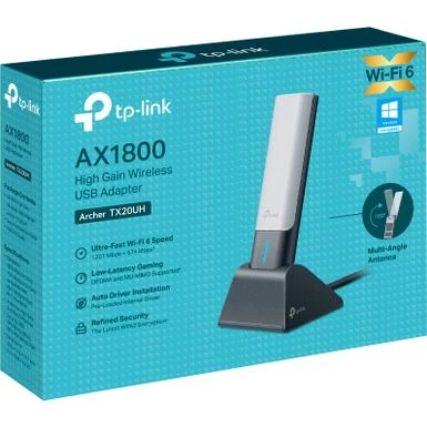 TP-Link - Archer TX20UH AX1800 Dual-Band Wi-Fi 6 USB 3.0 Adapter - Space Gray - Image 6