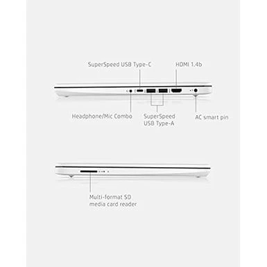 HP 14-dq0040nr 14" HD Notebook Computer, Intel Celeron N4020 1.1GHz, 4GB RAM, 64GB EMMC, Windows 10 Home S Mode, Free Upgrade To Windows 11, Snowflake White - Image 5
