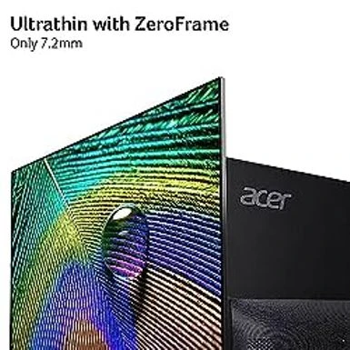Acer SB242Y Hbi 23.8" Full HD (1920 X 1080) Zero-Frame Gaming Office Monitor | AMD FreeSync Technology | Ultra-Thin Stylish Design | 100Hz | 1ms (VRB) | Low Blue Light | Tilt | HDMI & VGA Ports - Image 7