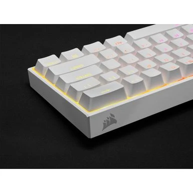 CORSAIR - K65 RGB Mini Wired 60% Mechanical Cherry MX SPEED Linear Switch Gaming Keyboard With PBT Double-Shot Keycaps - White - Image 6