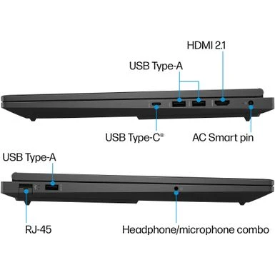 HP OMEN - 16.1" 144Hz Full HD Gaming Laptop - Intel Core I5 - 16GB Memory - NVIDIA GeForce RTX 4050 - 512GB SSD - Shadow Black - Image 6