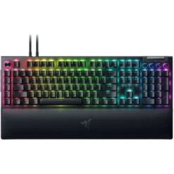 Razer - BlackWidow V4 Pro Full Size Wired Mechanical Green Switch Gaming Keyboard With Chroma RGB - Black
