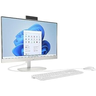 HP 23.8 Inch All-in-One Desktop PC, FHD Display, AMD Athlon Silver 7120U, 8 GB RAM, 256 GB SSD, AMD Radeon Graphics, Windows 11 Home, 24-cr0110 (2023) - Image 3