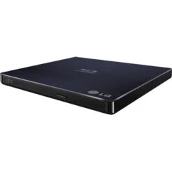 LG - 8x External USB 2.0 Blu-ray Disc Double-Layer DVD±RW/CD-RW Disc Rewriter - Black