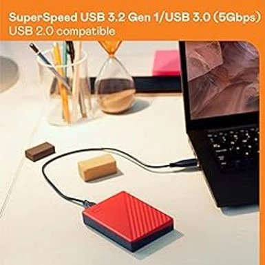 WD 1TB My Passport Portable External Hard Drive With Password Protection And Auto Backup Software, Red - WDBYVG0010BRD-WESN - Image 5