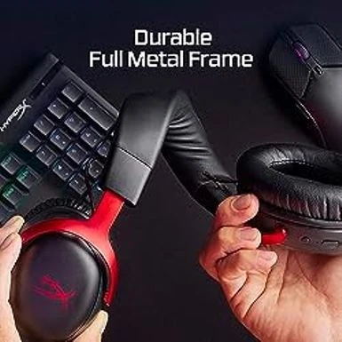 HyperX Cloud III Wireless Gaming Headset For PC, PS5, PS4, Up To 120-hour Battery, 2.4GHz Wireless, 53mm Angled Drivers, Memory Foam, Durable Frame, 10mm Microphone, Red - Image 7